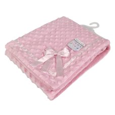 FBP242-P: Pink Bubble Sherpa Wrap w/Bow